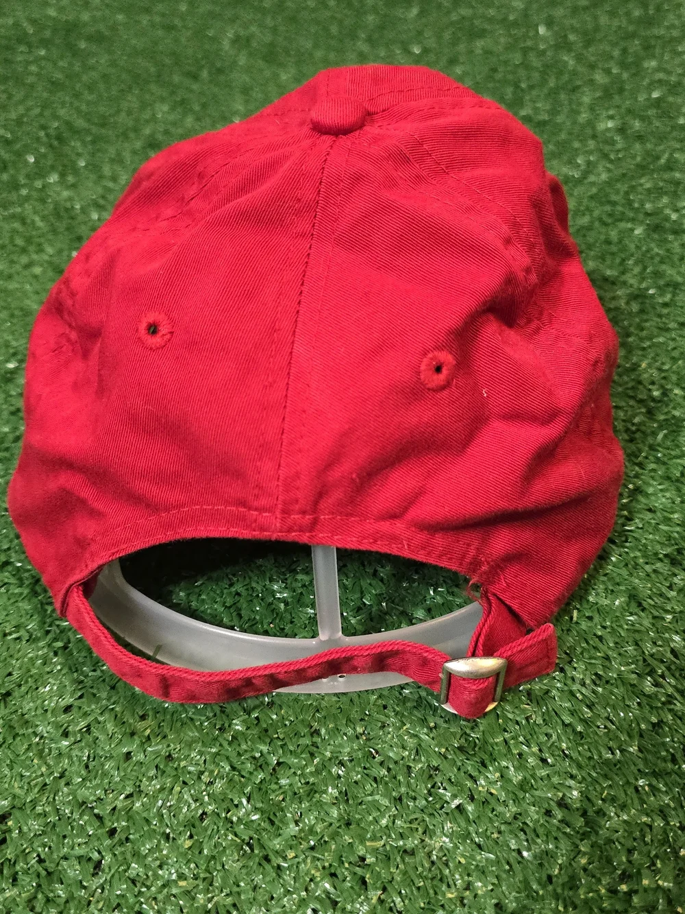 Rare Vintage Wilson Red Cap Hat Embroidered Script Logo Promo